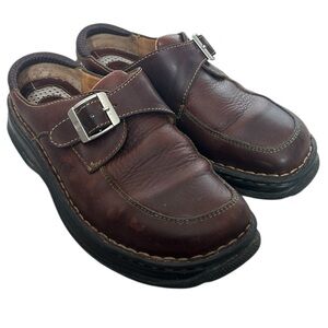 Børn Leather Buckle Loafers Women’s 7.5 — Brown Comfort Slip-On Shoes
